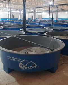 استخر شیلات، دایره ای شکل - شرکت آبازین - طراحی و ساخت تجهیزات پرورش آبزیان