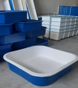 وان فایبرگلاس پرورش ماهی مستطیلی شکل